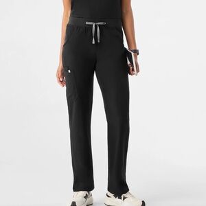 FIGS Technical Collection Kade Cargo Scrub Pants Black XXL Straight-Leg